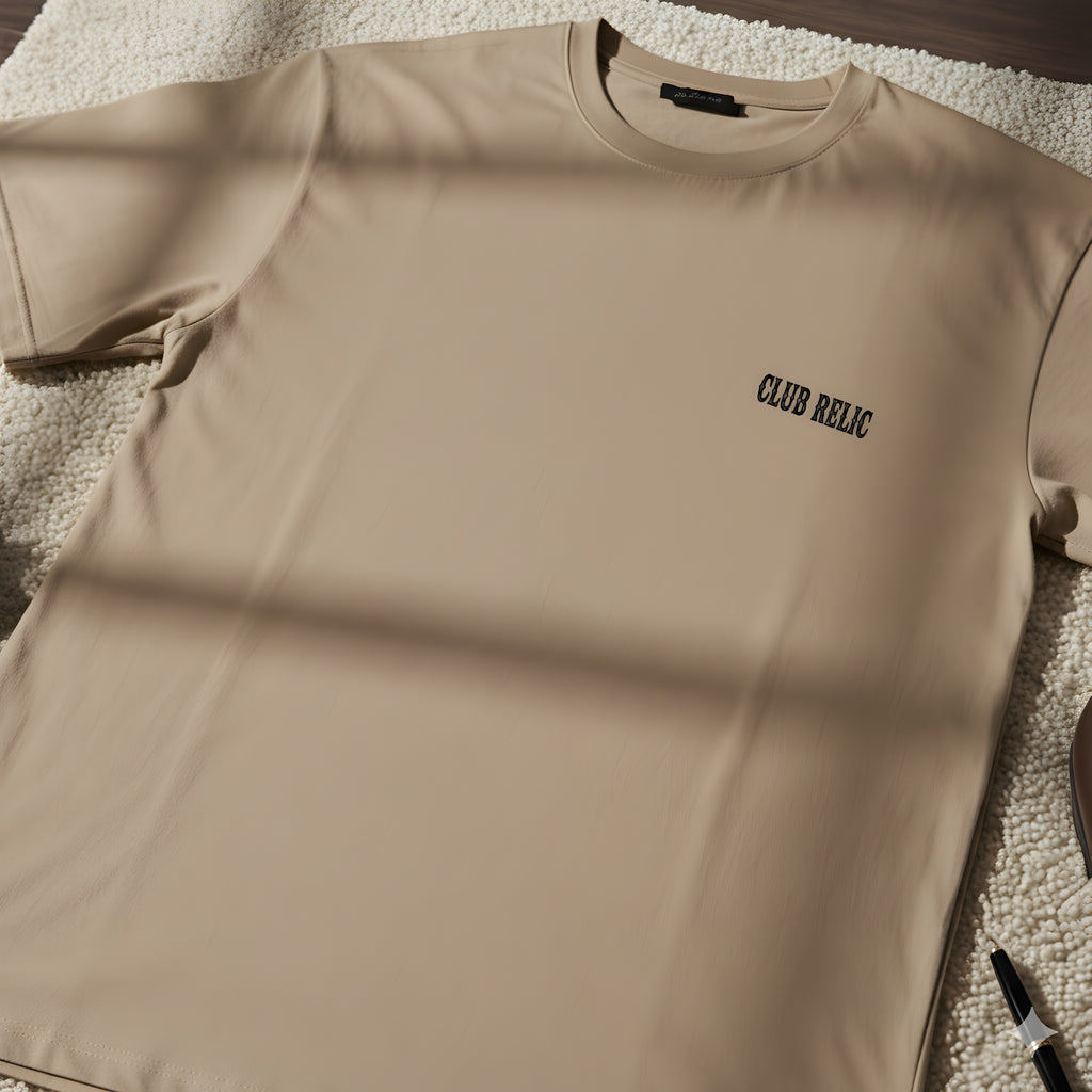 Founder's Club Relic Oversized T-Shirt | 240 GSM Tan Streetwear Tee